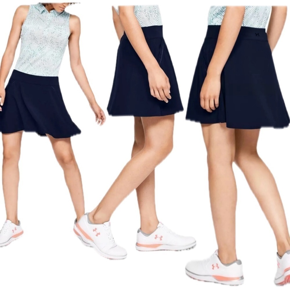 Under Armour Women's Golf Tennis UA Links Skort Skirt (Academy Blue) Sz L NWT